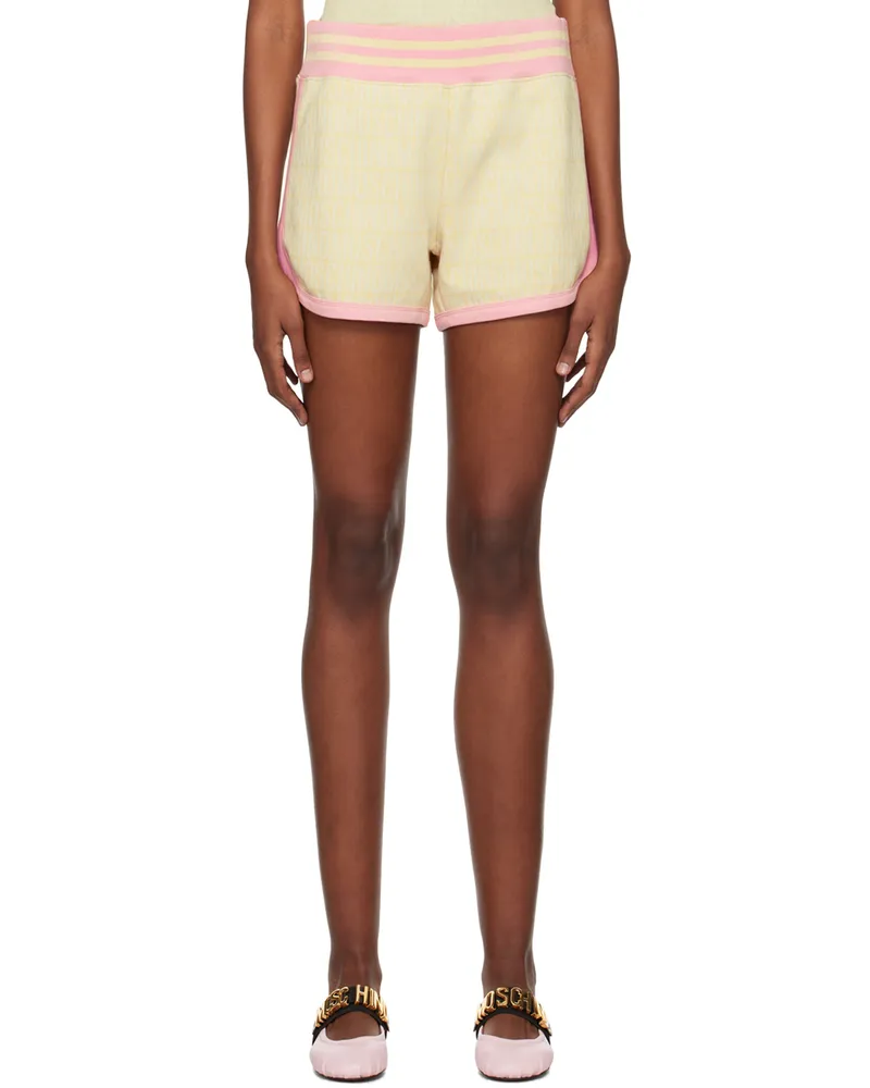 Moschino Beige Jacquard Shorts A3006