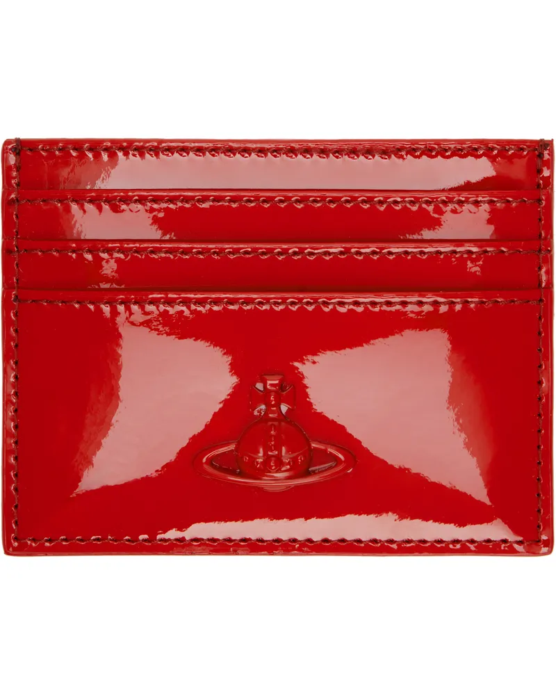 Vivienne Westwood Red Flat Card Holder Aw24-h406