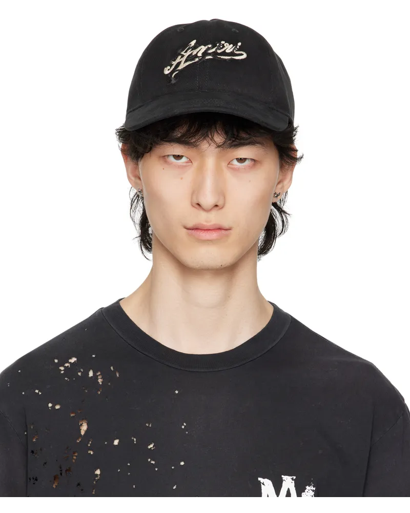 Amiri Black Baroque Logo Dad Cap Black