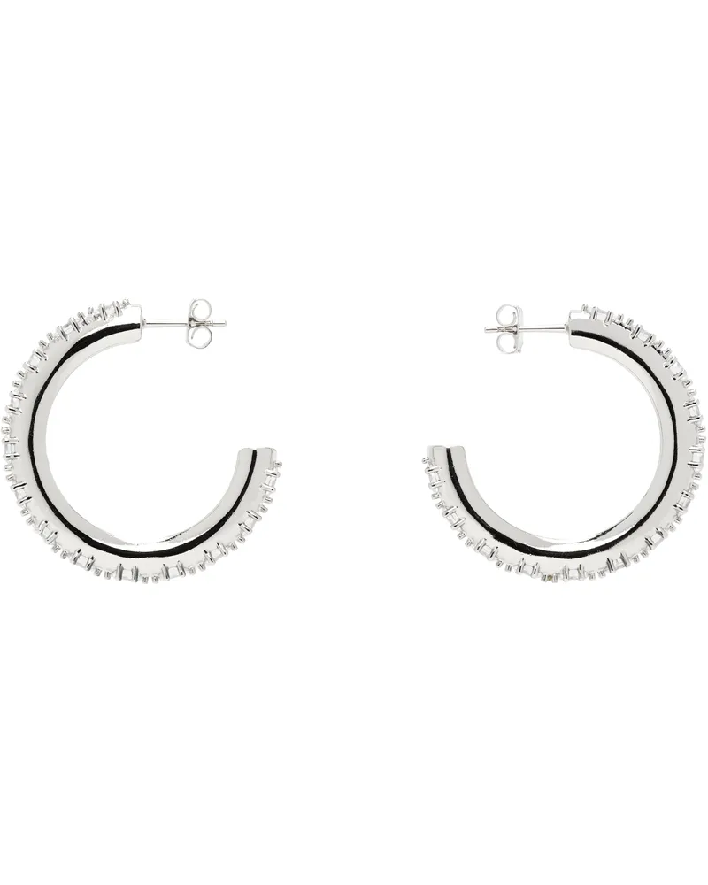 Justine Clenquet Silver Nina Large Earrings Palladium