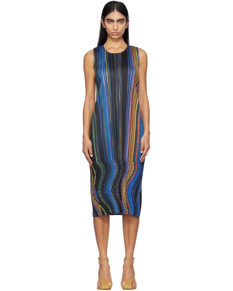 Issey Miyake Multicolor Warp Midi Dress 15