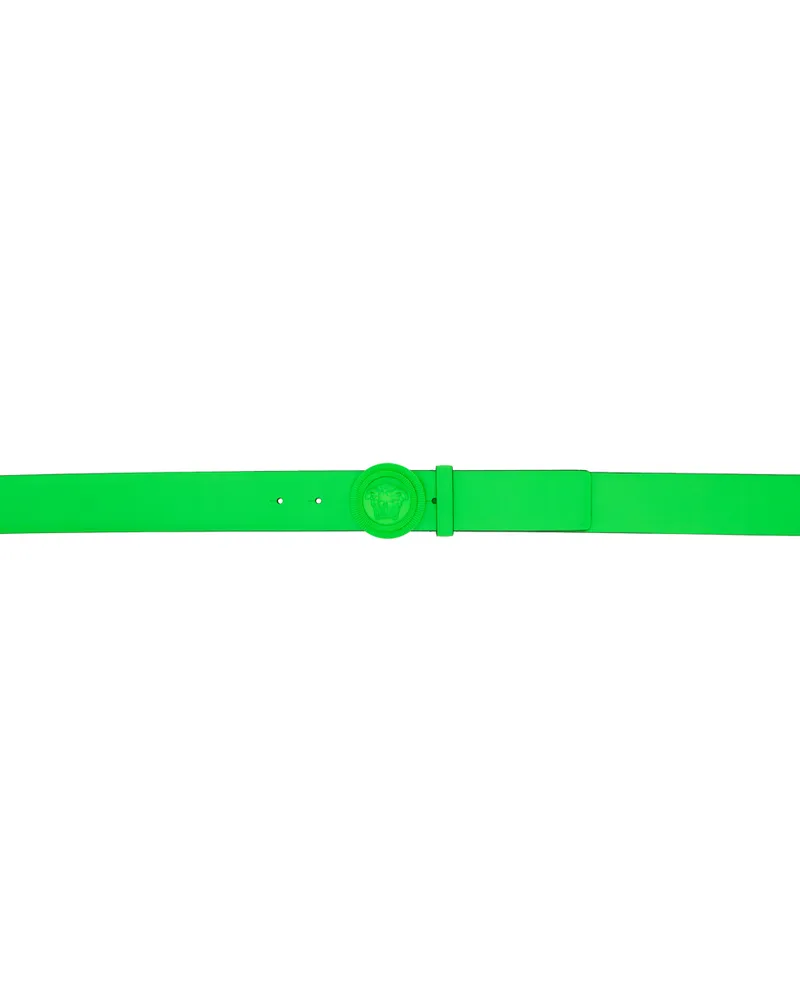 Versace Green Medusa Biggie Belt 1ge90