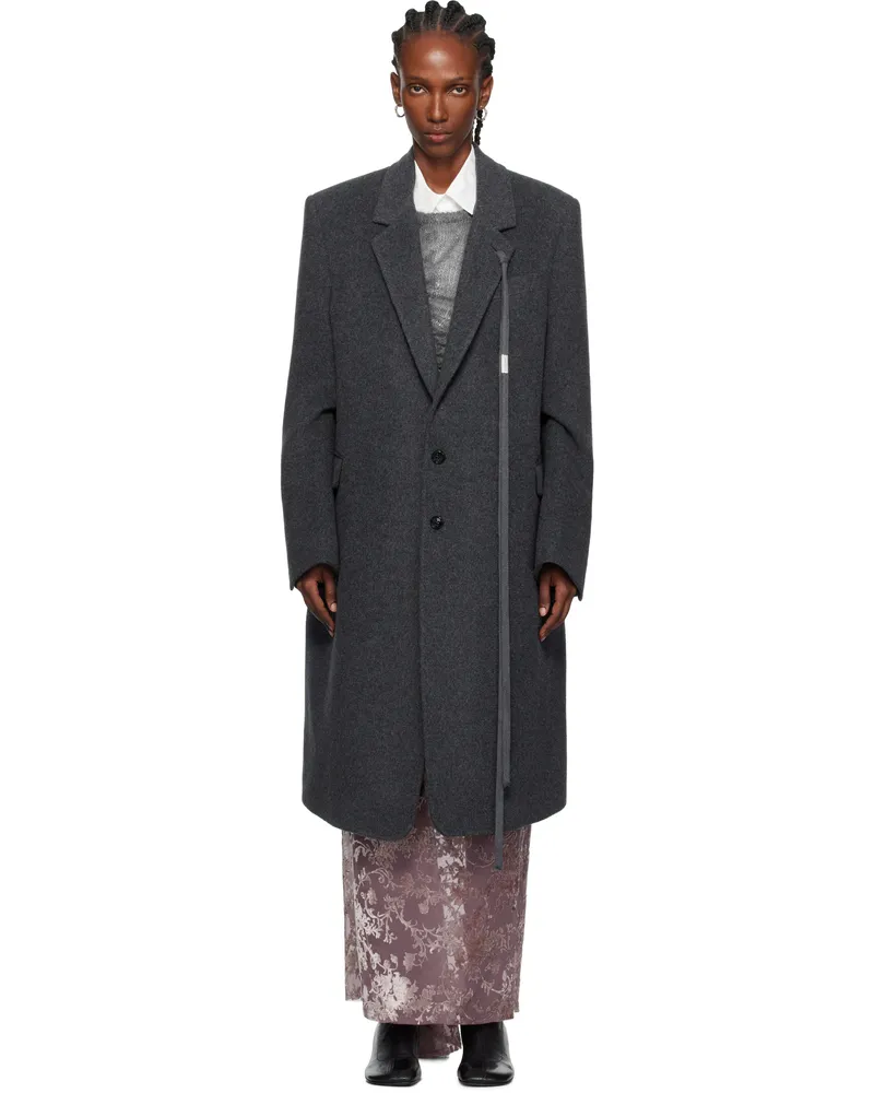Ann Demeulemeester Gray Viv High Comfort Tailored Coat 088