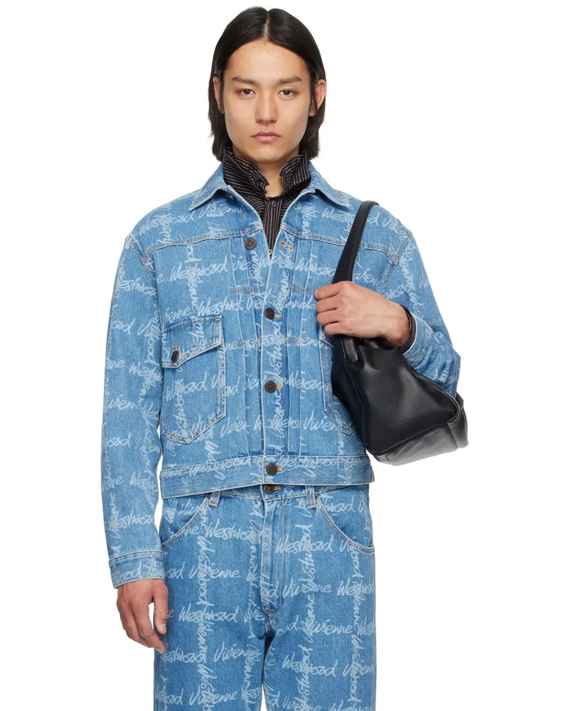 Vivienne Westwood Blue Marlene Denim Jacket Ss25-k306