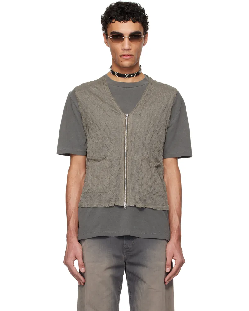 Our Legacy Taupe Crush Vest Ash