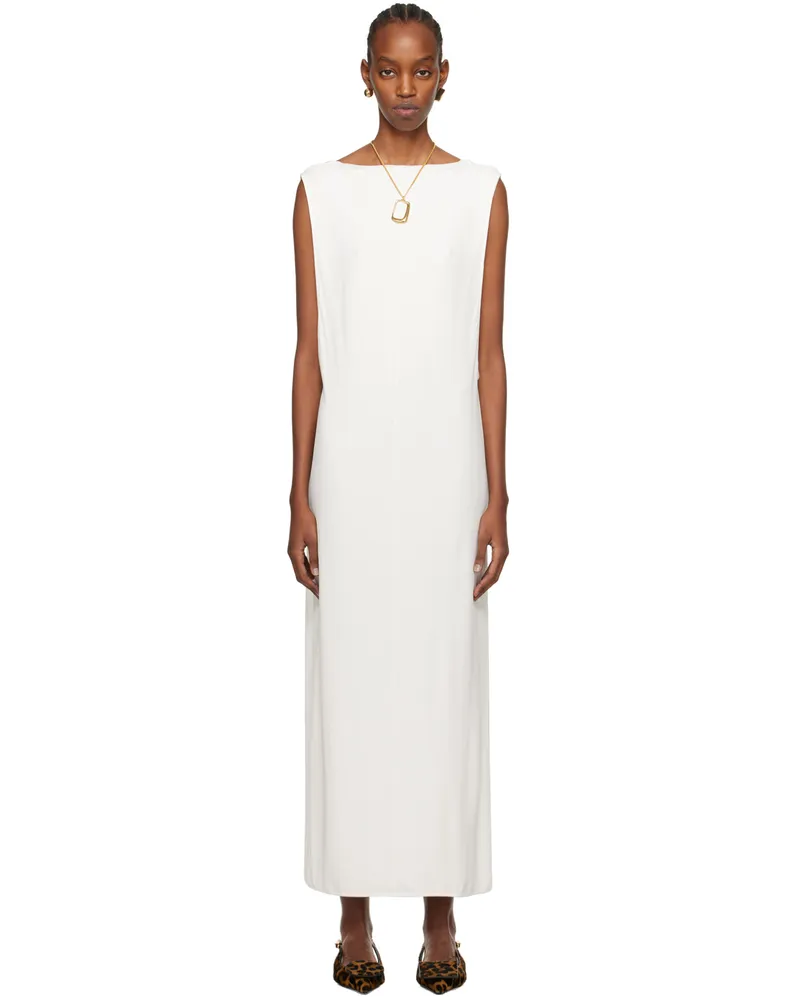 Jacquemus White Les Sculptures 'La robe Capa' Maxi Dress 100