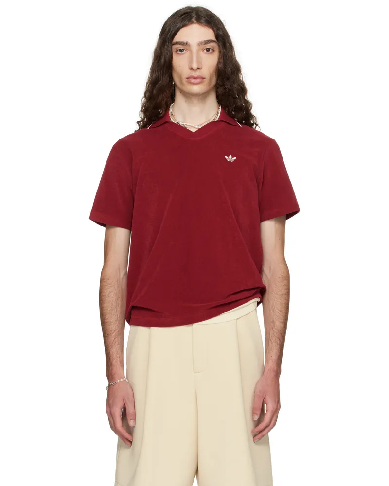 Wales Bonner Burgundy adidas Originals Edition Terry Polo Collegiate