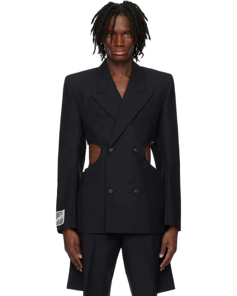 Egonlab Black Openwork Blazer Tailoring