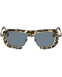 J.W.Anderson SSENSE Exclusive Tortoiseshell & Gunmetal Geometric Sunglasses Matt