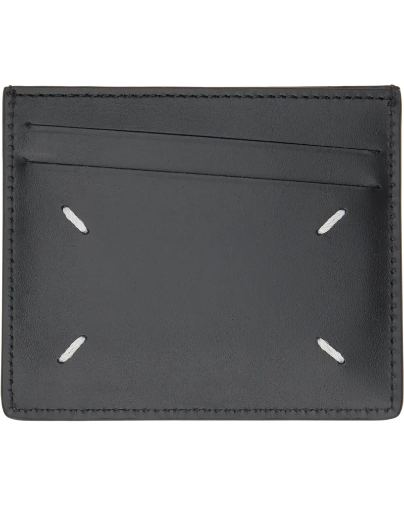 Maison Margiela Black Four Stitches Card Holder T8013
