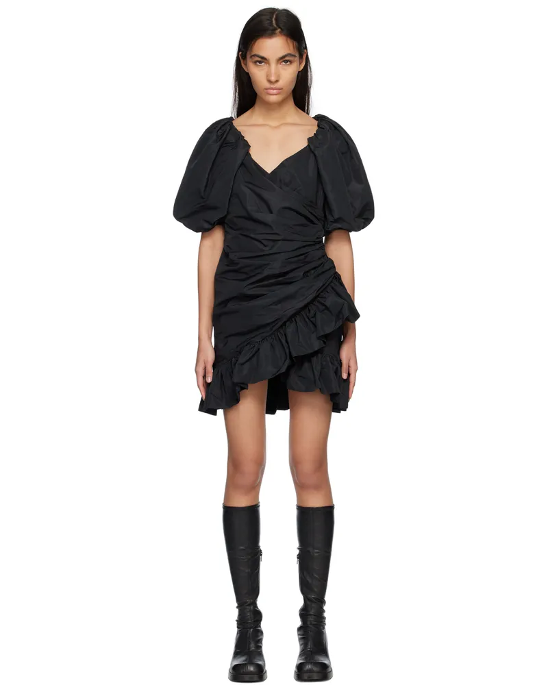 MSGM Black Ruffled Mini Dress 99