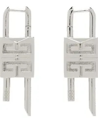 Givenchy Silver Lock Earrings 040-silvery