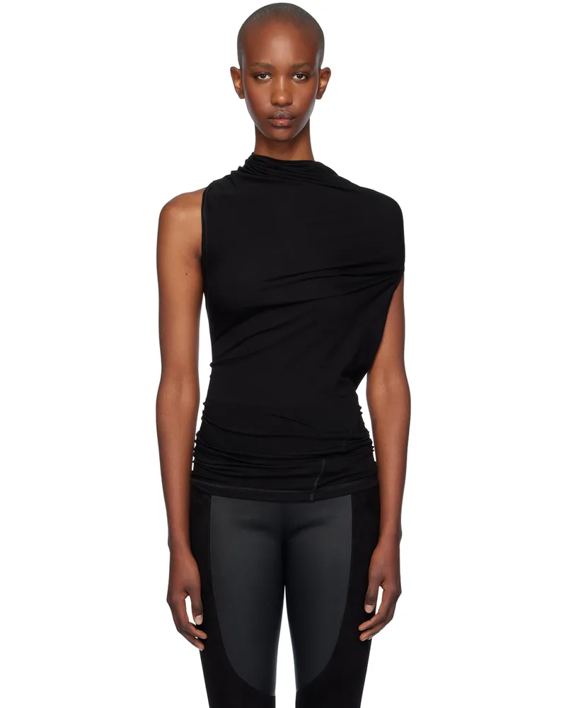 Helmut Lang Black Sleeveless Wind Top Black