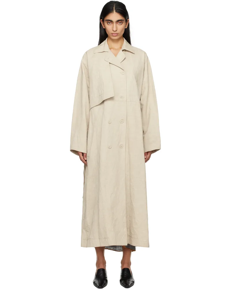Lauren Manoogian Beige Overlay Trench Coat P12