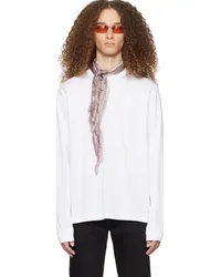 Acne Studios White Patch Long Sleeve T-Shirt Optic