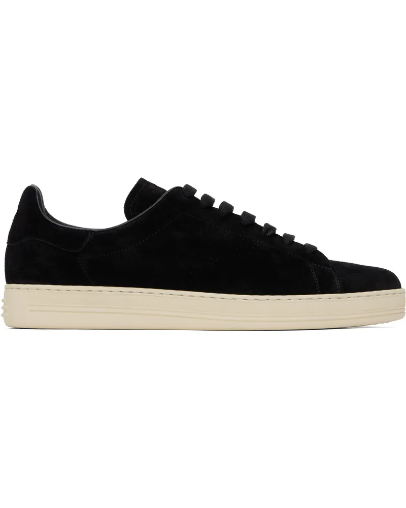 Tom Ford Black Suede Warwick Sneakers Black