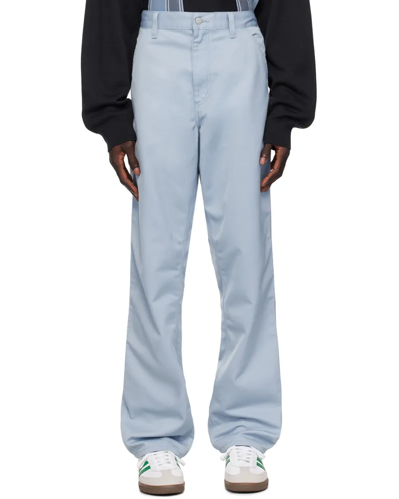 Carhartt WIP Blue Simple Trousers 02
