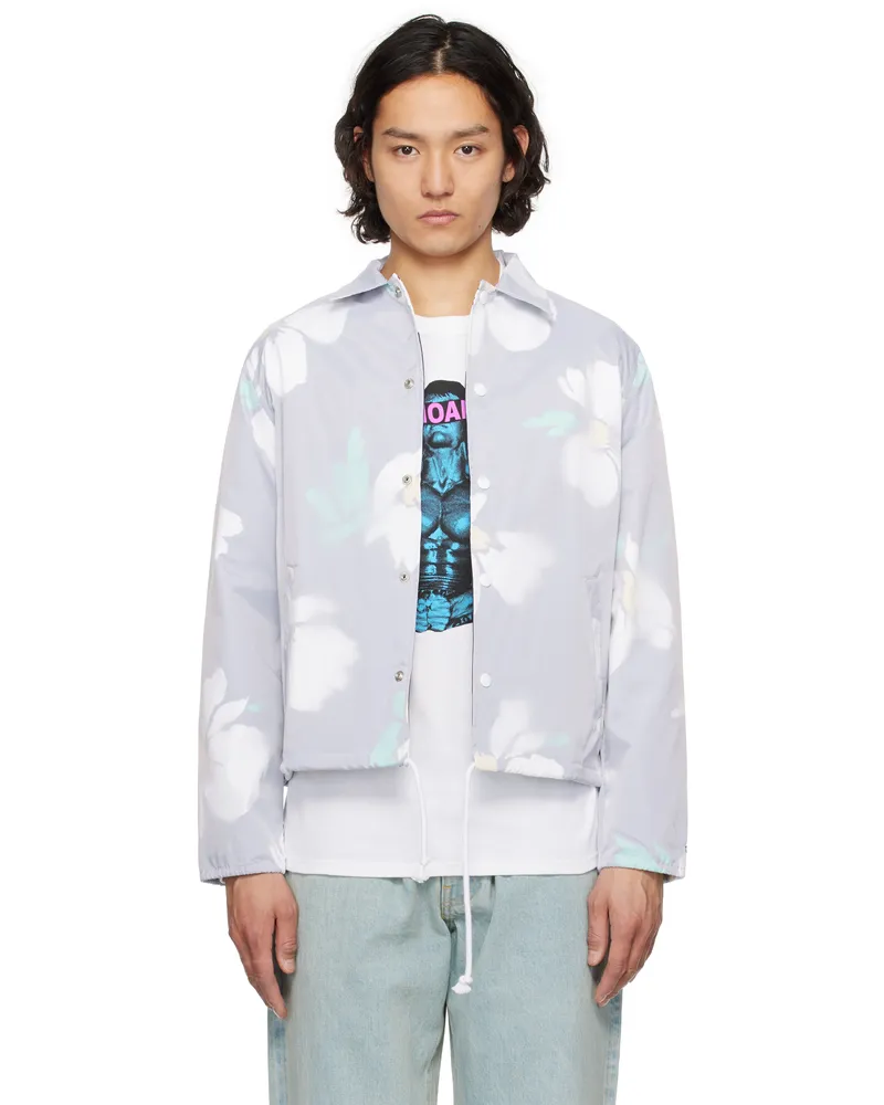 Noah NYC Blue Outrigger Jacket White