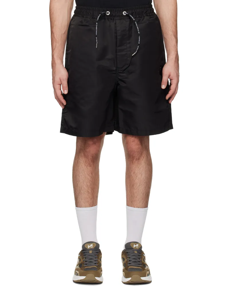BAPE Black Ape Head Nylon Shorts Black