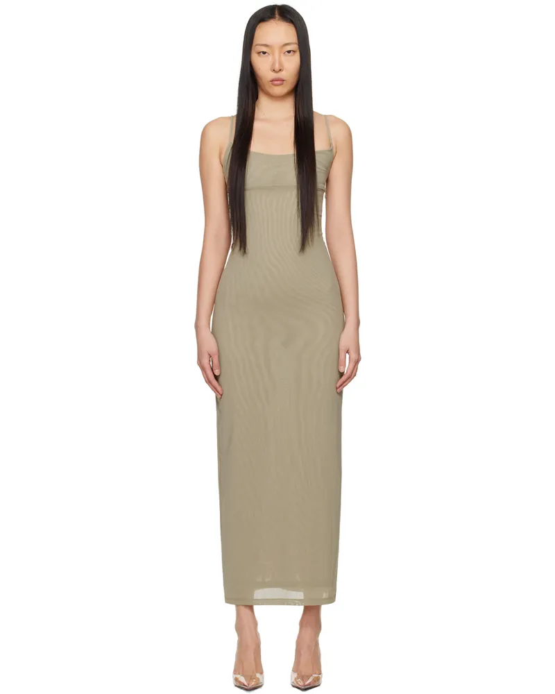 Miaou Khaki Thais Maxi Dress Khaki