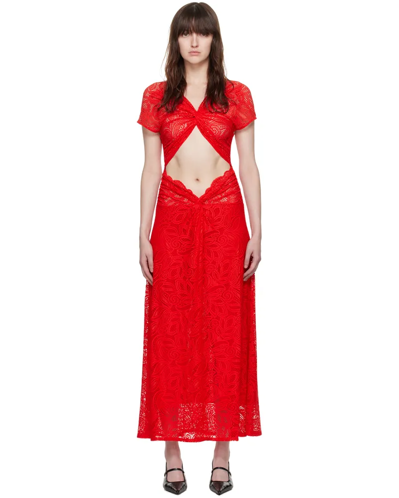 Beaufille Red Sassen Maxi Dress Red