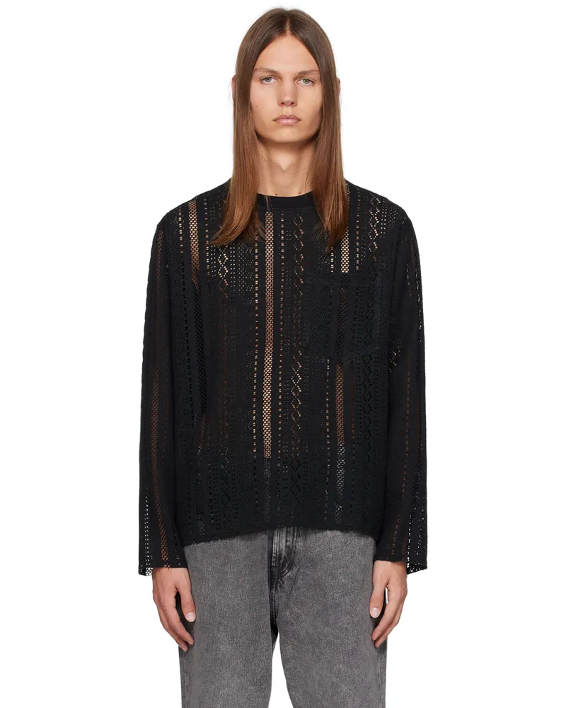 Song For The Mute Black Crewneck Sweater Black