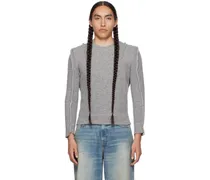 Gray Flat Sleeve Sweater