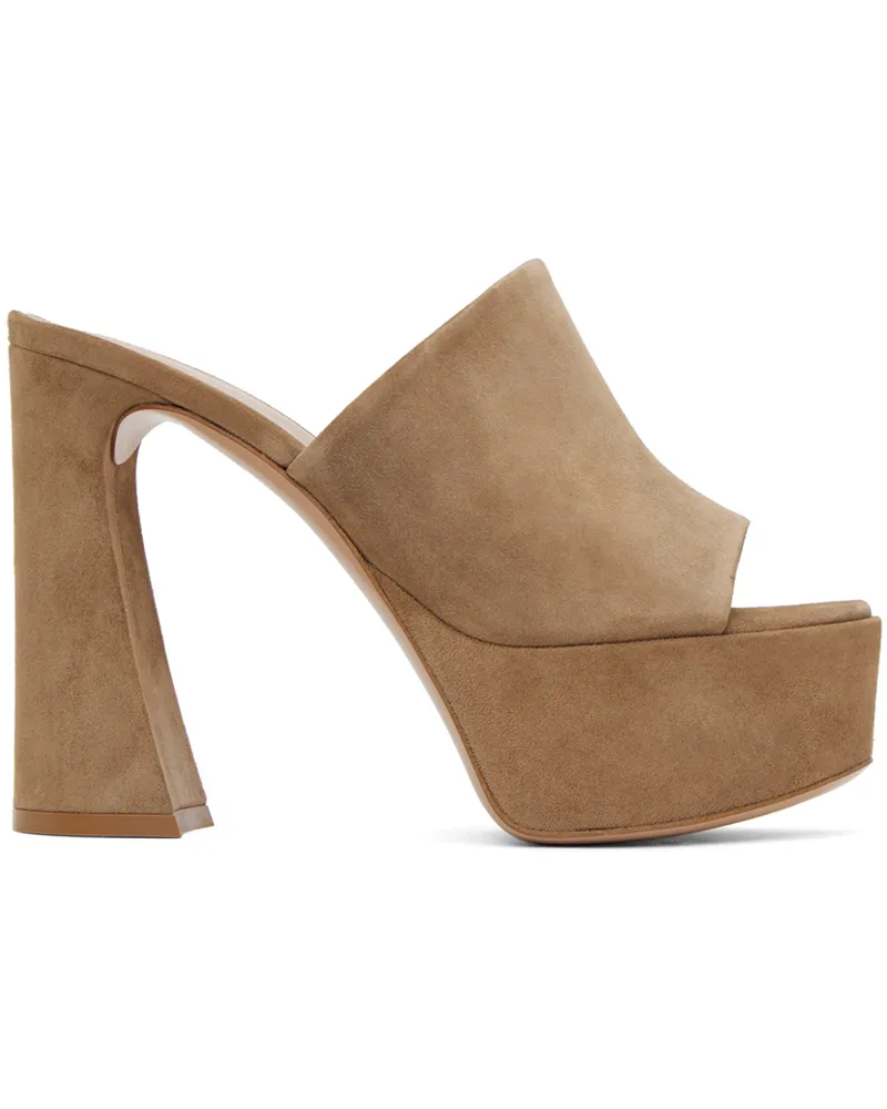 Gianvito Rossi Tan Holly Heeled Sandals Camel