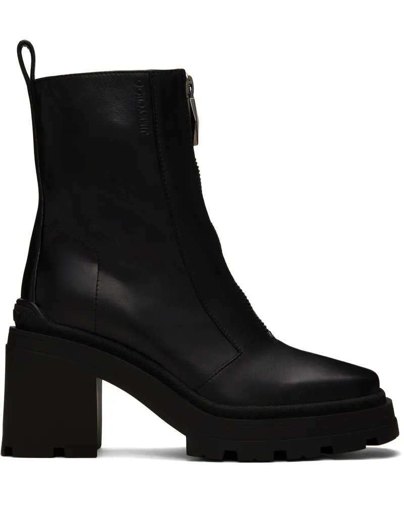 Jimmy Choo Black Eugenie 80 Boots Black