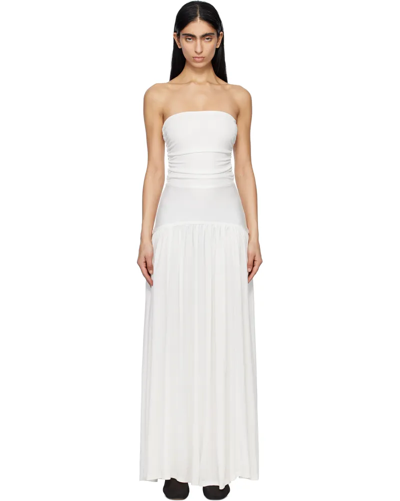 STAUD White Mariana Maxi Dress Ivy