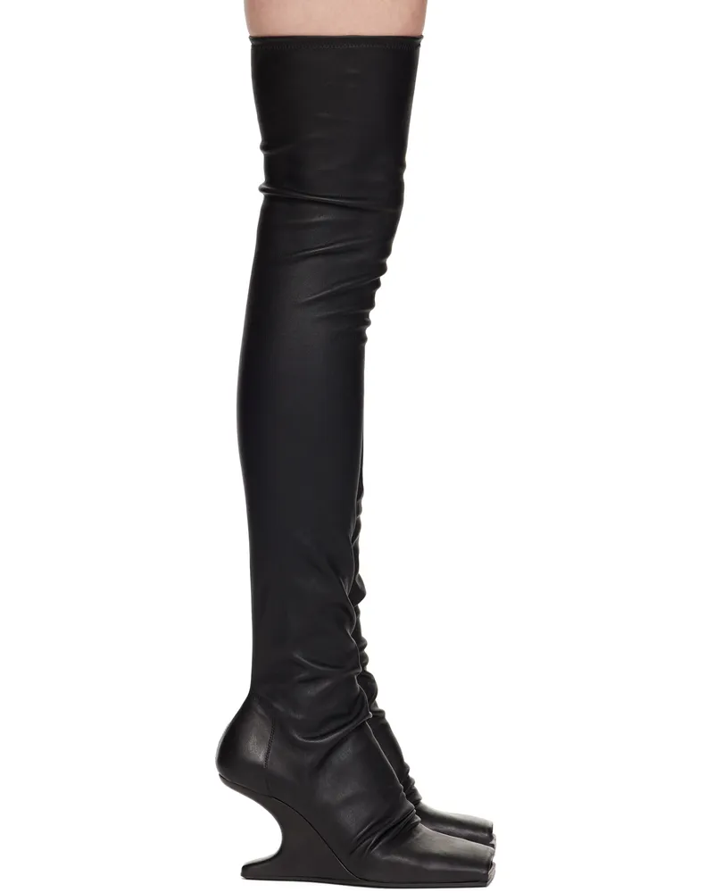 Rick Owens Black Cantilever Tall Boots 09