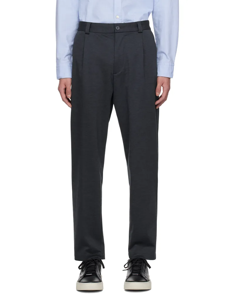 HUGO BOSS Navy Tapered Trousers 404-dark