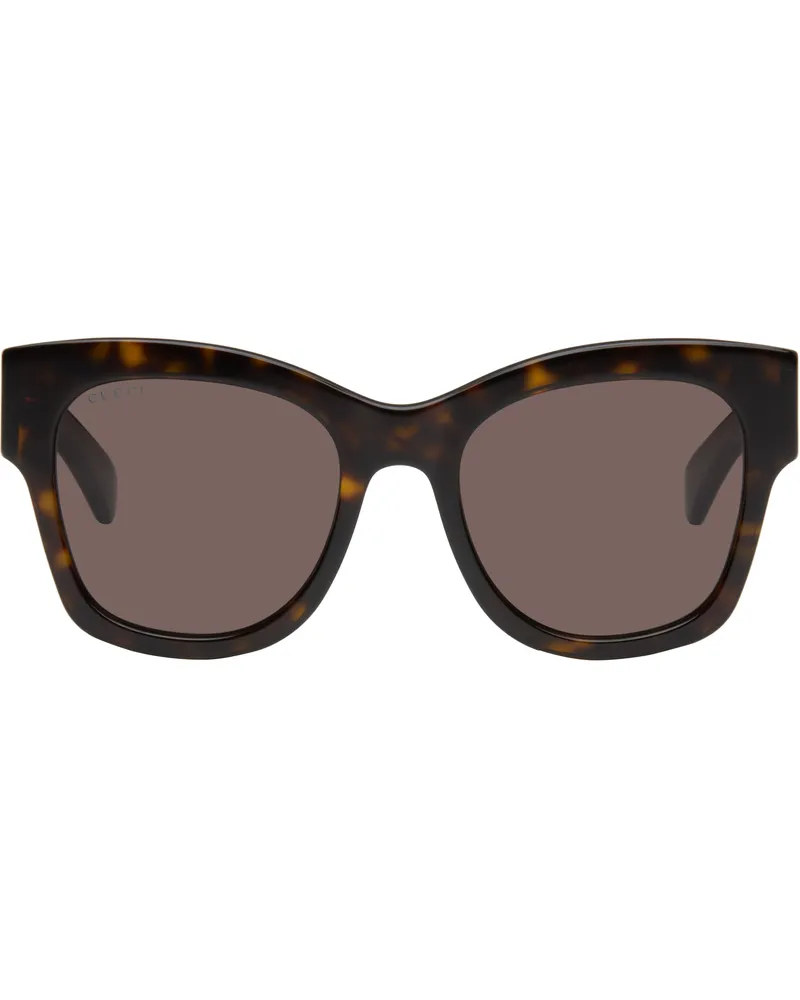 Gucci Brown Butterfly Frame Sunglasses 002