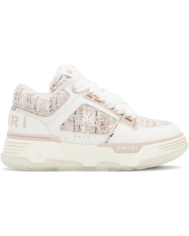 Amiri White & Pink Bouclé MA-1 Sneakers Evening