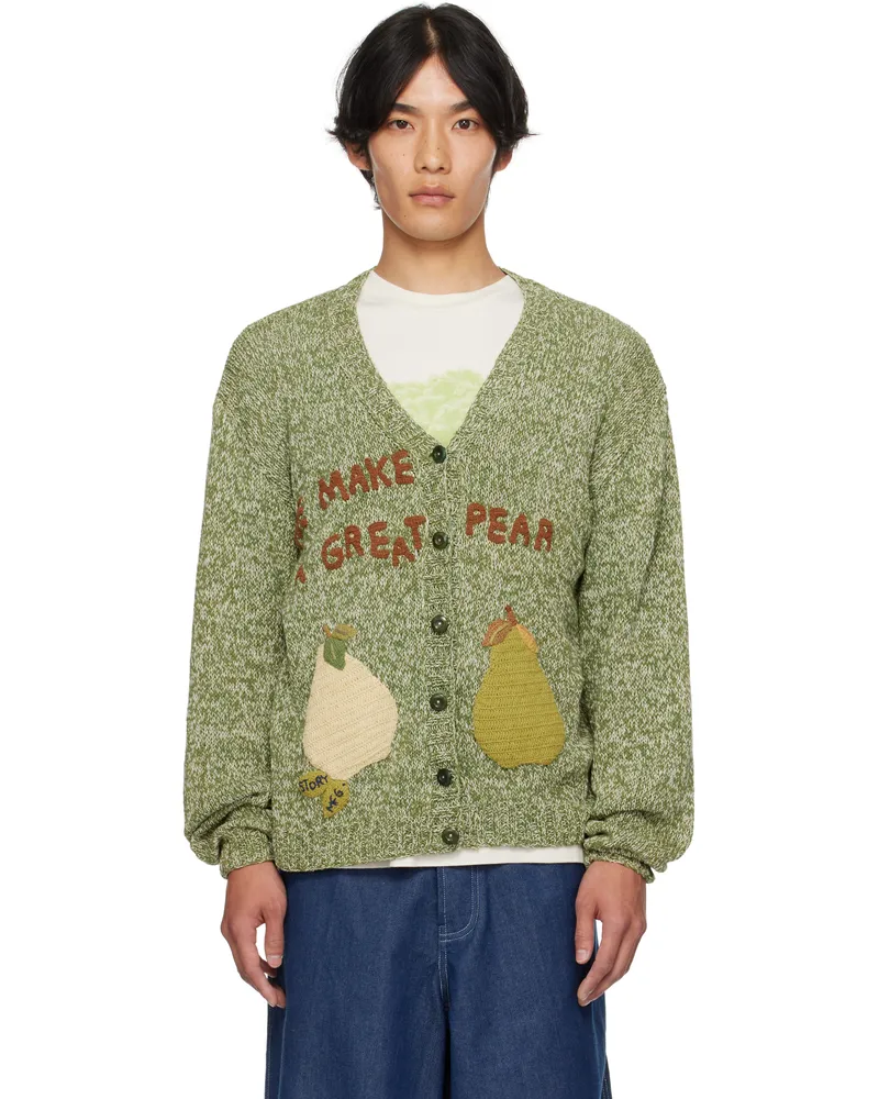 STORY mfg. Green Twinsun Knit Cardigan Green