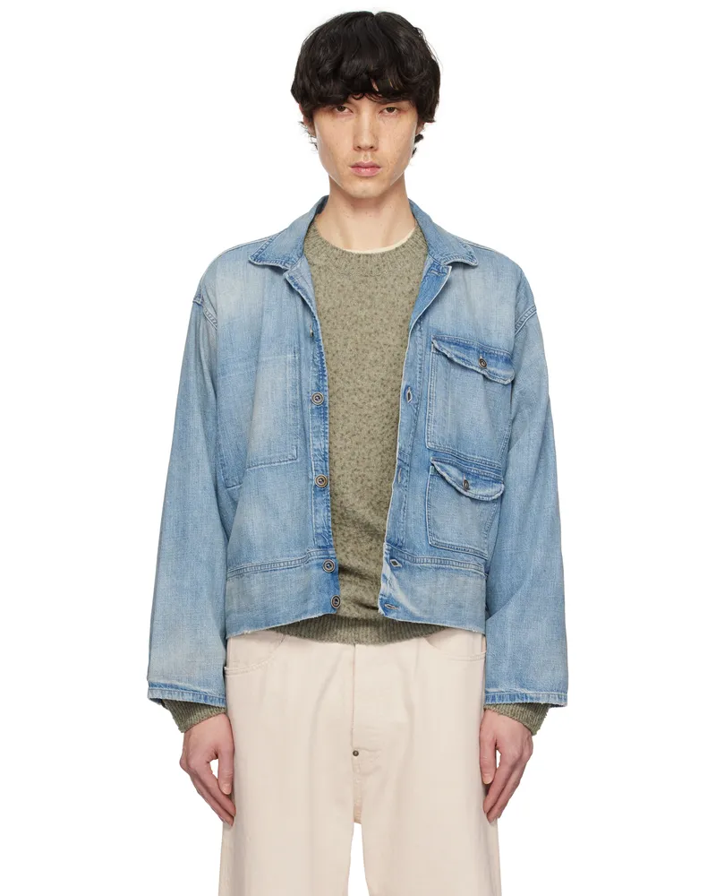 Maison Margiela Blue Sports Denim Jacket 961