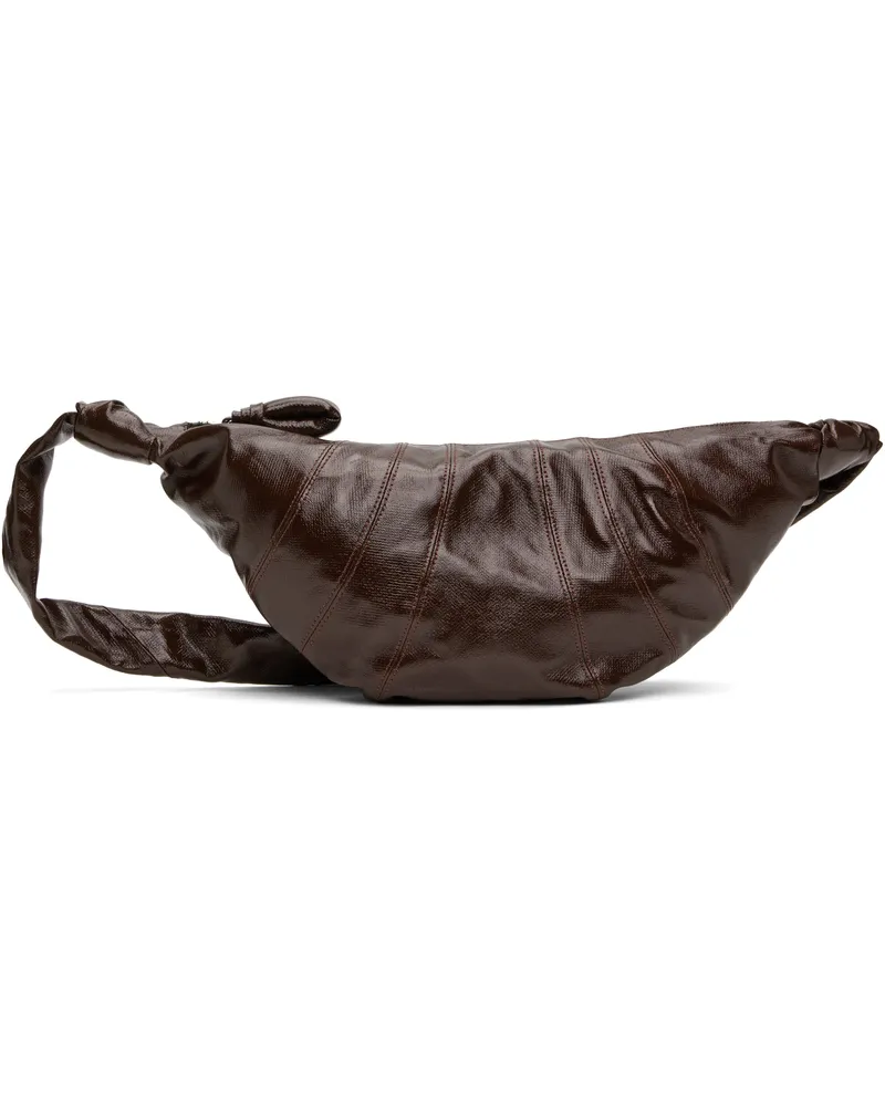 Christophe Lemaire Brown Medium Croissant Bag Br401