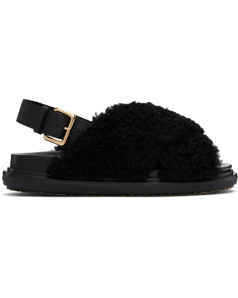 Marni Black Fussbett Sandals 00n99