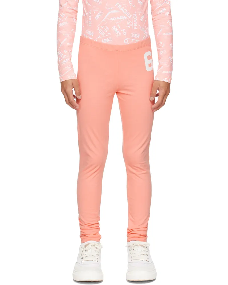 Maison Margiela Kids Pink Logo Lounge Pants M6302