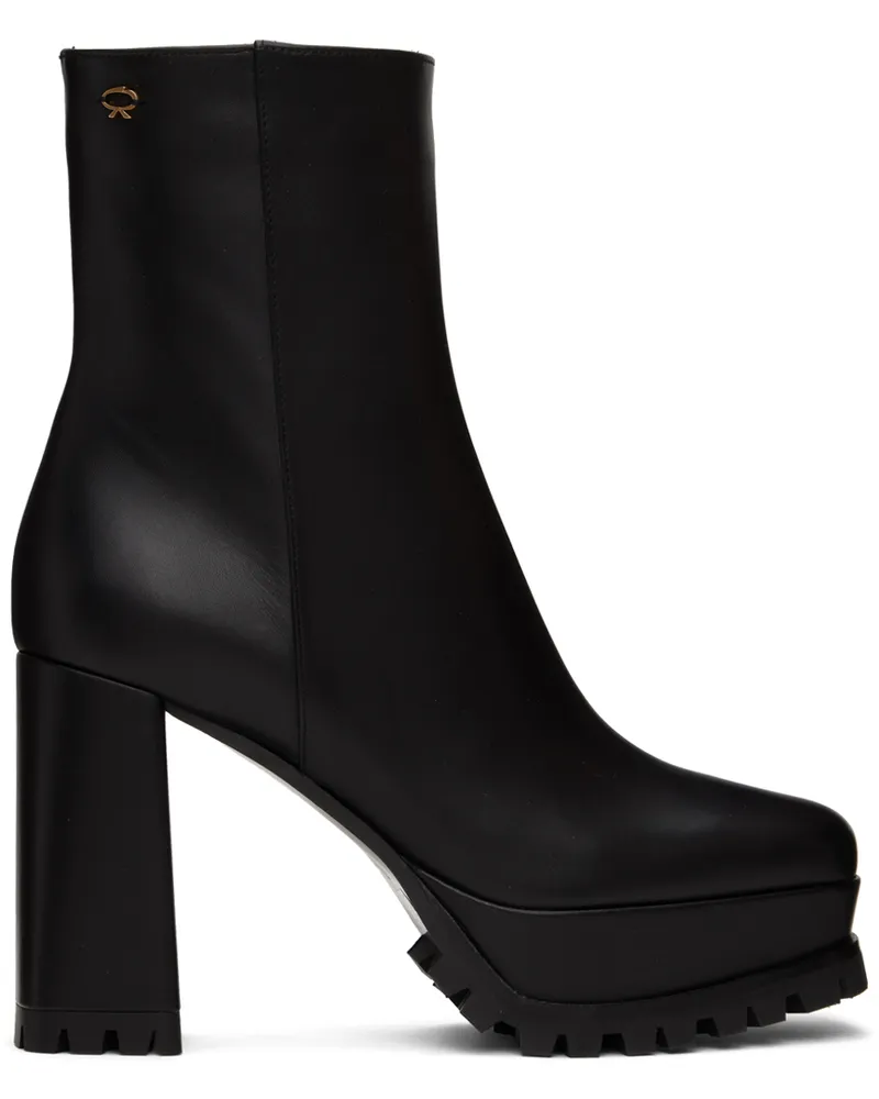 Gianvito Rossi Black Harlem Ankle Boots Black