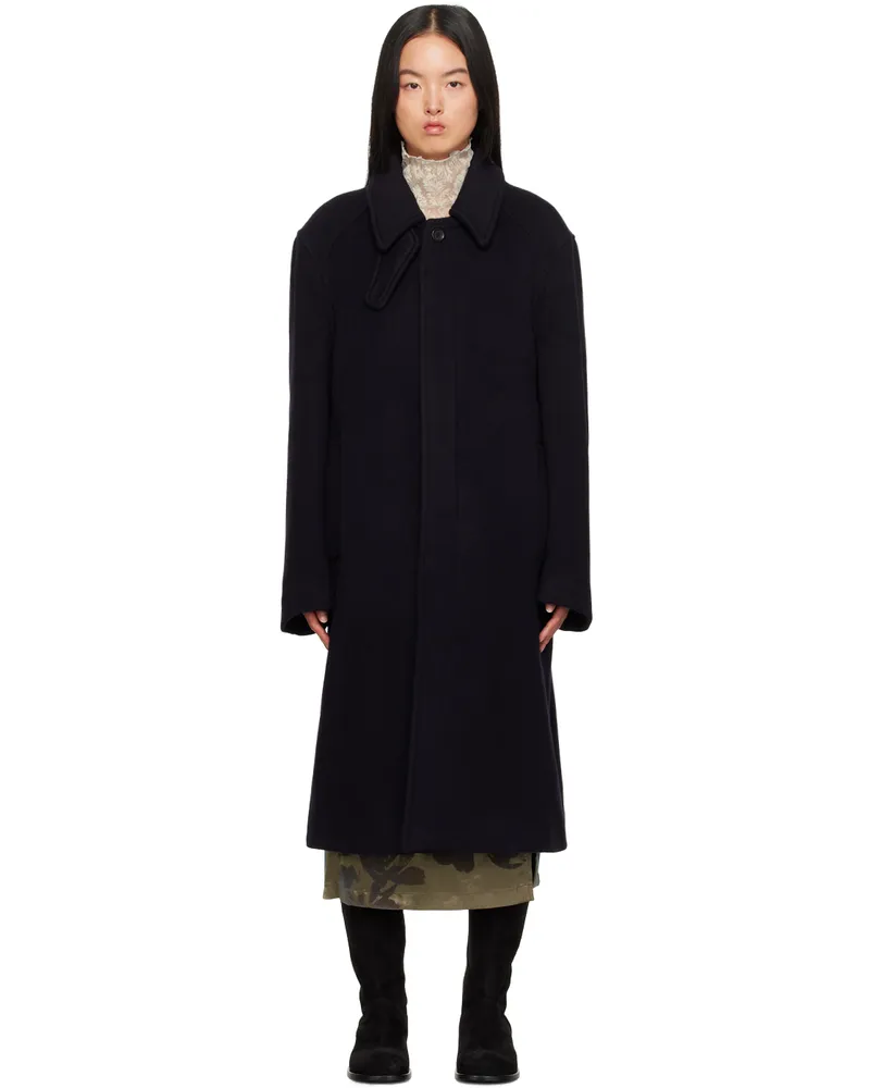 Youth Navy Darted Coat Navy