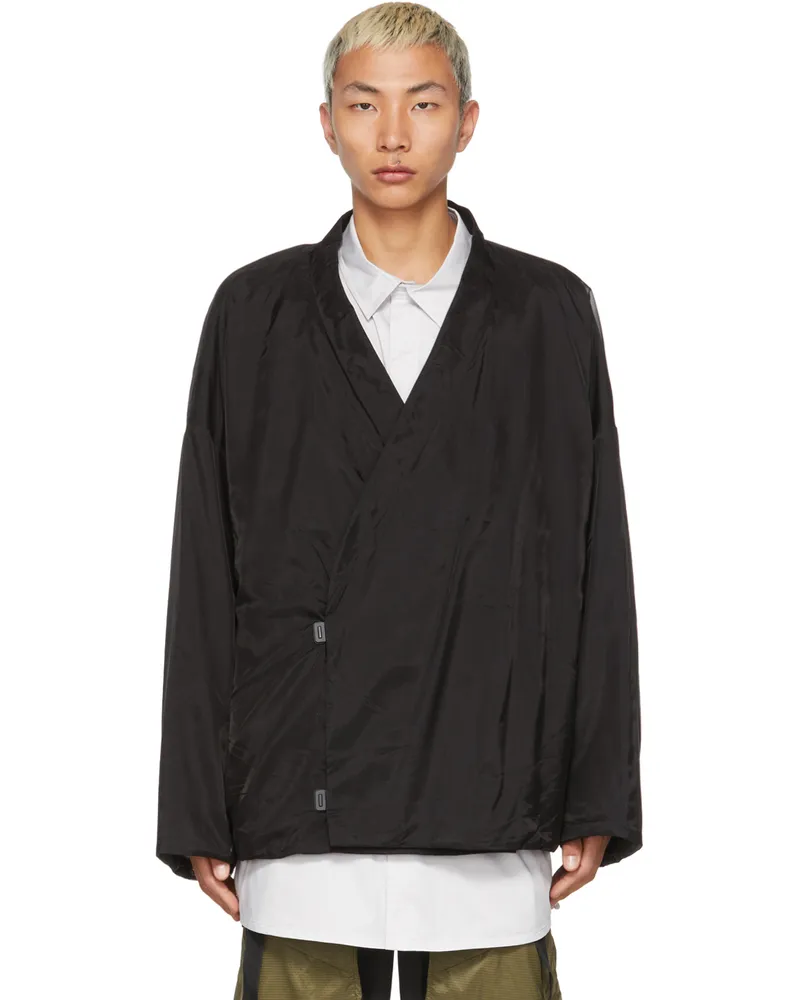 A. A. Spectrum Black Lightweight Mongolian Jacket Black