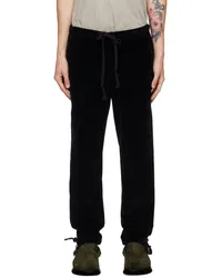 Greg Lauren Black Cord Lounge Pants Black