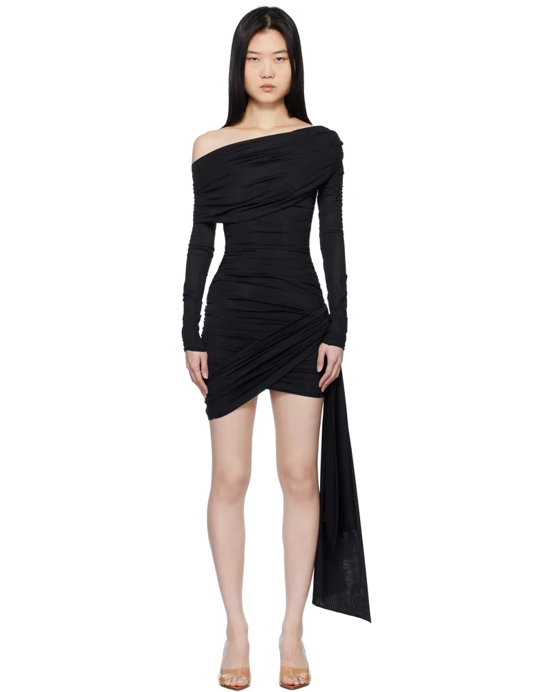 Blumarine Black Sash Minidress N0990