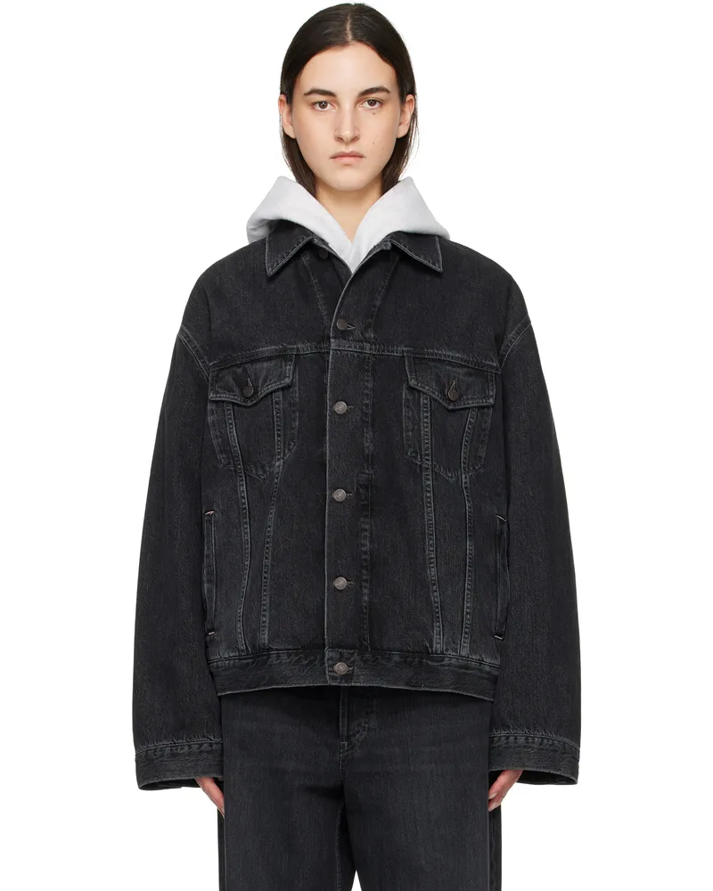 Acne Studios Black Relaxed Fit Denim Jacket 900