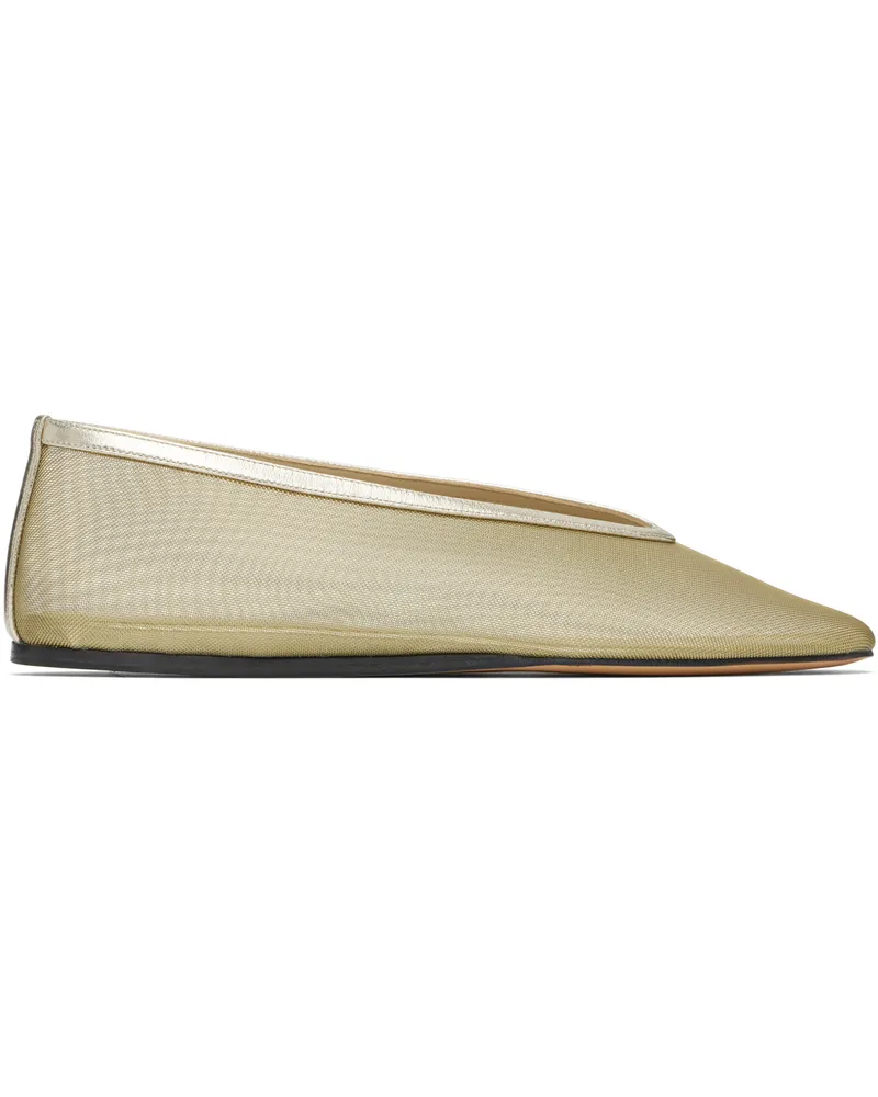 Le Monde Béryl Gold Luna Ballerina Flats Gold