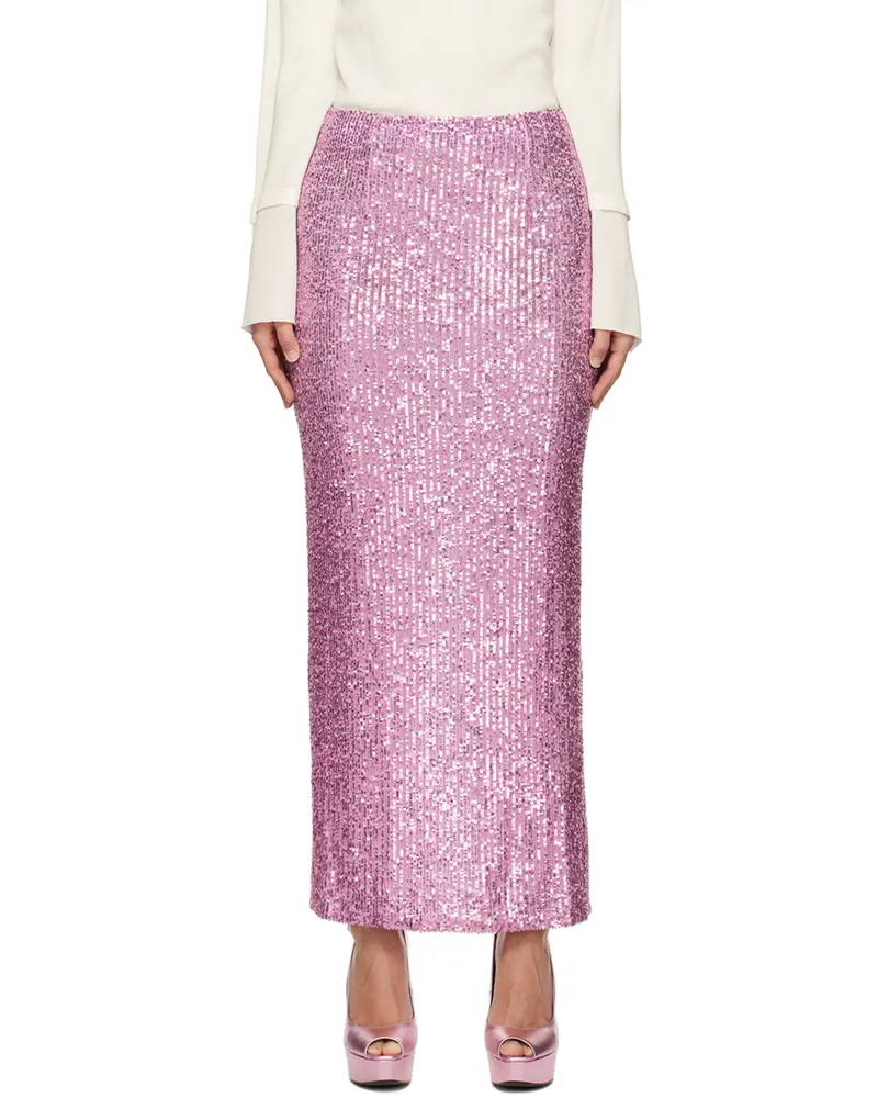 Tom Ford Purple All Over Sequins Maxi Skirt Gv132
