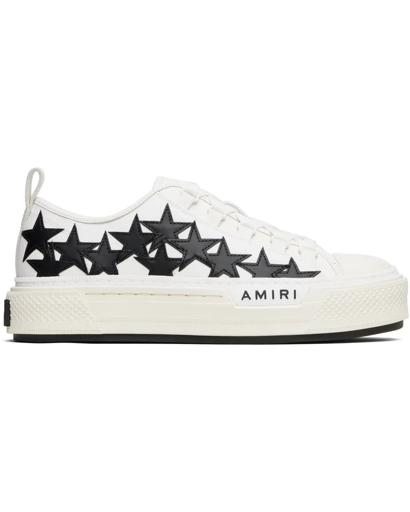 Amiri White & Black Stars Court Low Sneakers White