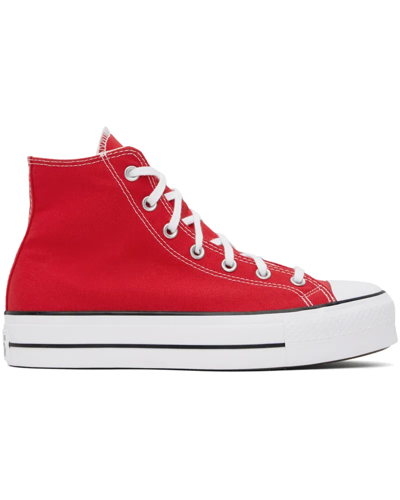 Converse Red Chuck Taylor All Star Lift Hi Sneakers Red