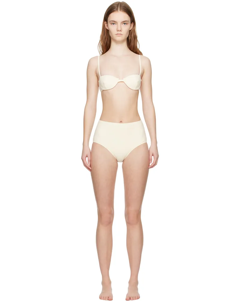 Totême Off White Sweetheart Neck Bikini 172
